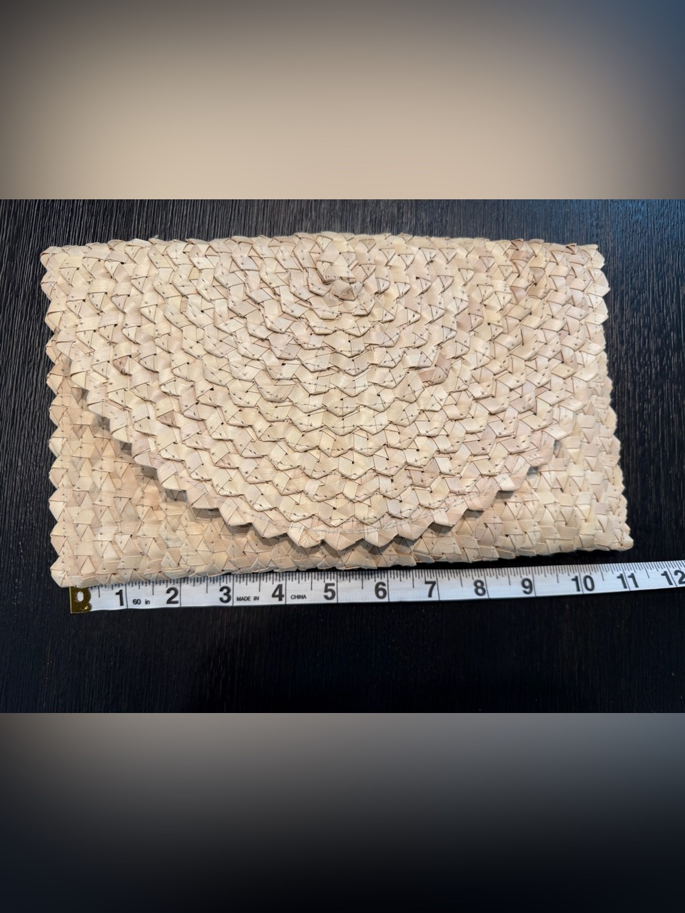 Woven Straw Clutch